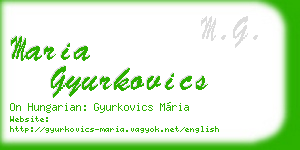 maria gyurkovics business card
